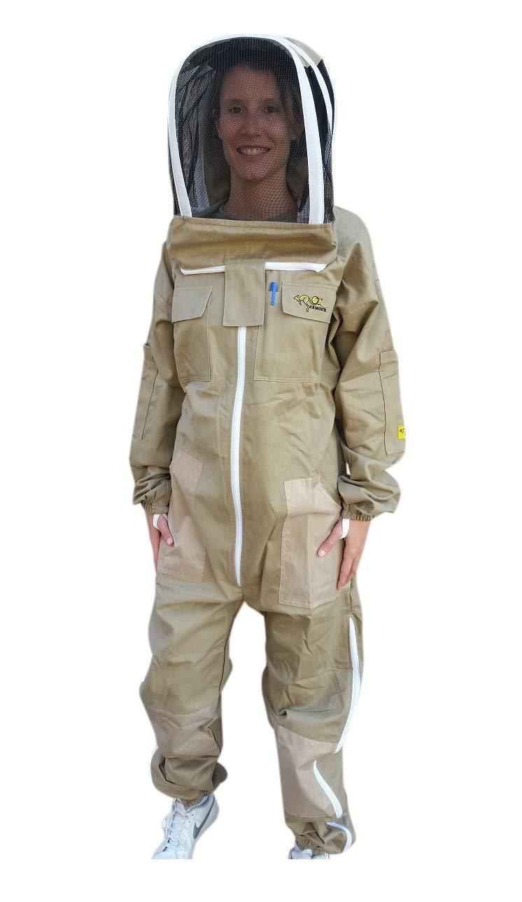 OZ ARMOUR Beekeeping Suit Khaki Heavy Duty Poly Cotton Suit Bee Costume ...